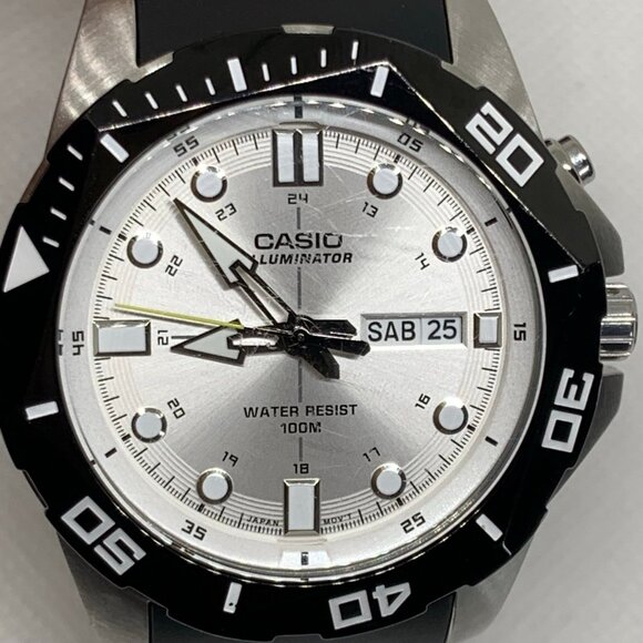 Casio Illuminator MTD-1080 Mens Watch day/date 5373 45mm rotating bezel running - Picture 3 of 8